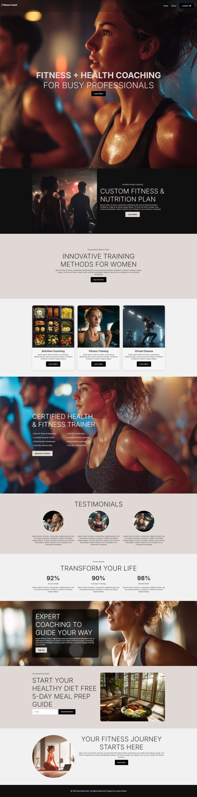 Fitness Coach Template.